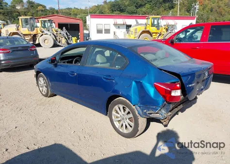 2012 Honda Civic Ex из США, поврежденный, VIN 2HGFB2F85CH537770